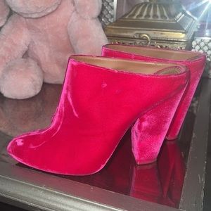 Givenchy velvet block heel mule pump